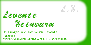 levente weinwurm business card